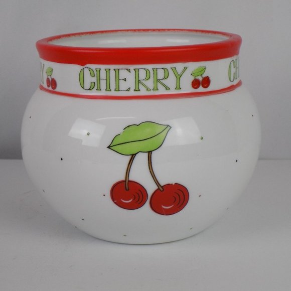 Indoor Cache Pot Planter 6" Retro Fruit Cherry Pacific Rim Import Corp Garden - Picture 4 of 8